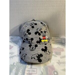 Disney Junior Mickey Mouse Grey Adjustable Baseball Cap 100% Cotton